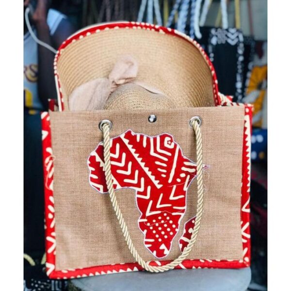 Sac à Main Artistique avec Chapeau – Fabriqué au Sénégal – Haute Qualité